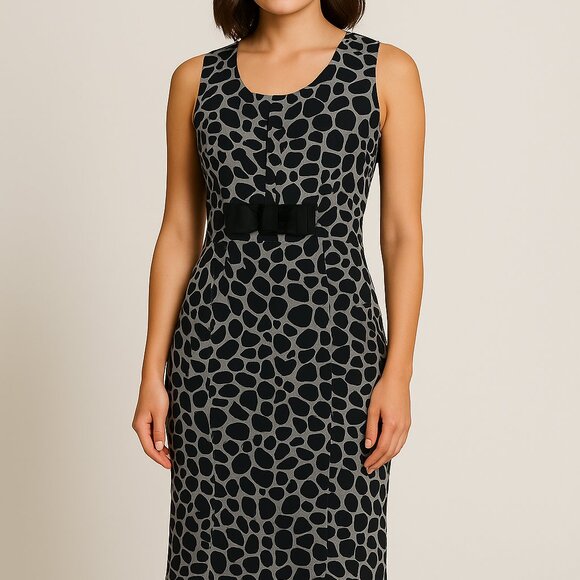 Enfocus Studio Dresses & Skirts - En Focus Studio Black & Gray Sleeveless Midi Dress - Size 16